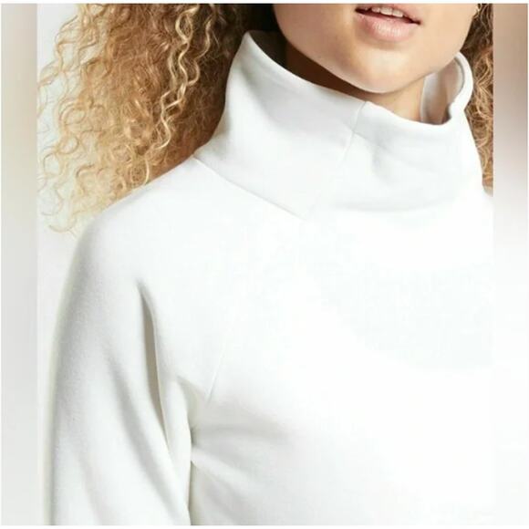 ATHLETA | Polartec Funnel Neck Sweatshirt | Bright White 3X - Picture 2 of 9